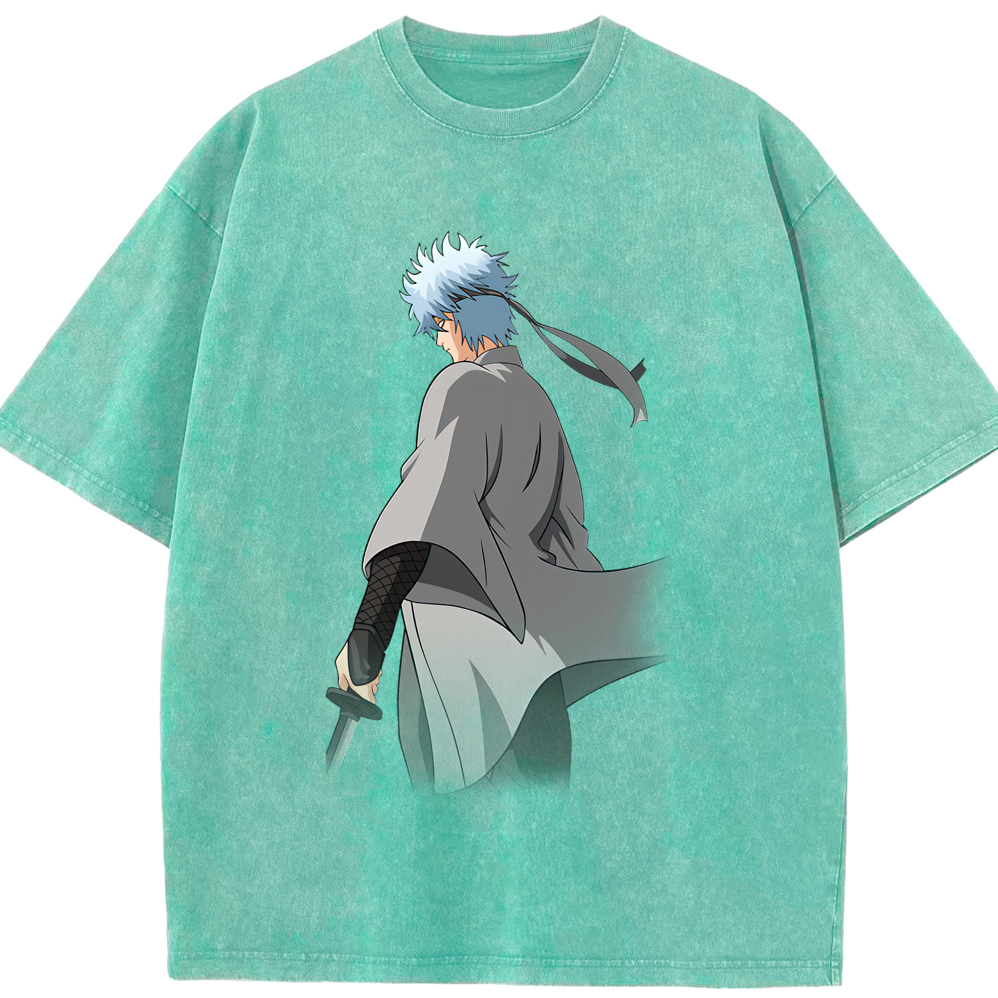 （画像用） ぎんたま 坂田銀時（さかたぎんとき） 神楽 志村新八（しむら しんぱち） GINTAMA Sakata Gintoki Kagura Shimura Shinpachi 綿100% ヴィンテージ風 半袖Tシャツ（フロントプリント）